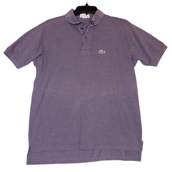 Lacoste Polo Shirt Mens Size M Purple Two Button‎ Classic Designer - Picture 1 of 5